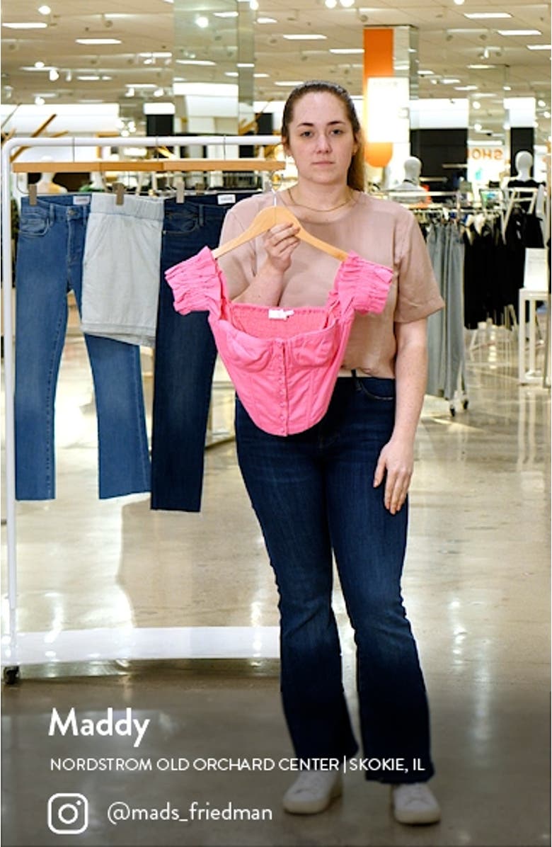 Off the Shoulder Ruffle Sleeve Crop Top, sales video thumbnail