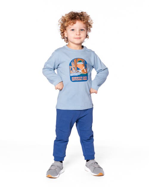 Deux Par Deux Organic Cotton Long Sleeve T-shirt In Blue