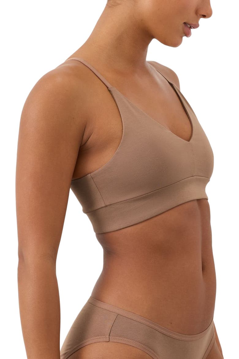 Everyday Classic T-Shirt Bra Made With Organic Cotton, Alternate, color, Driftwood Brown