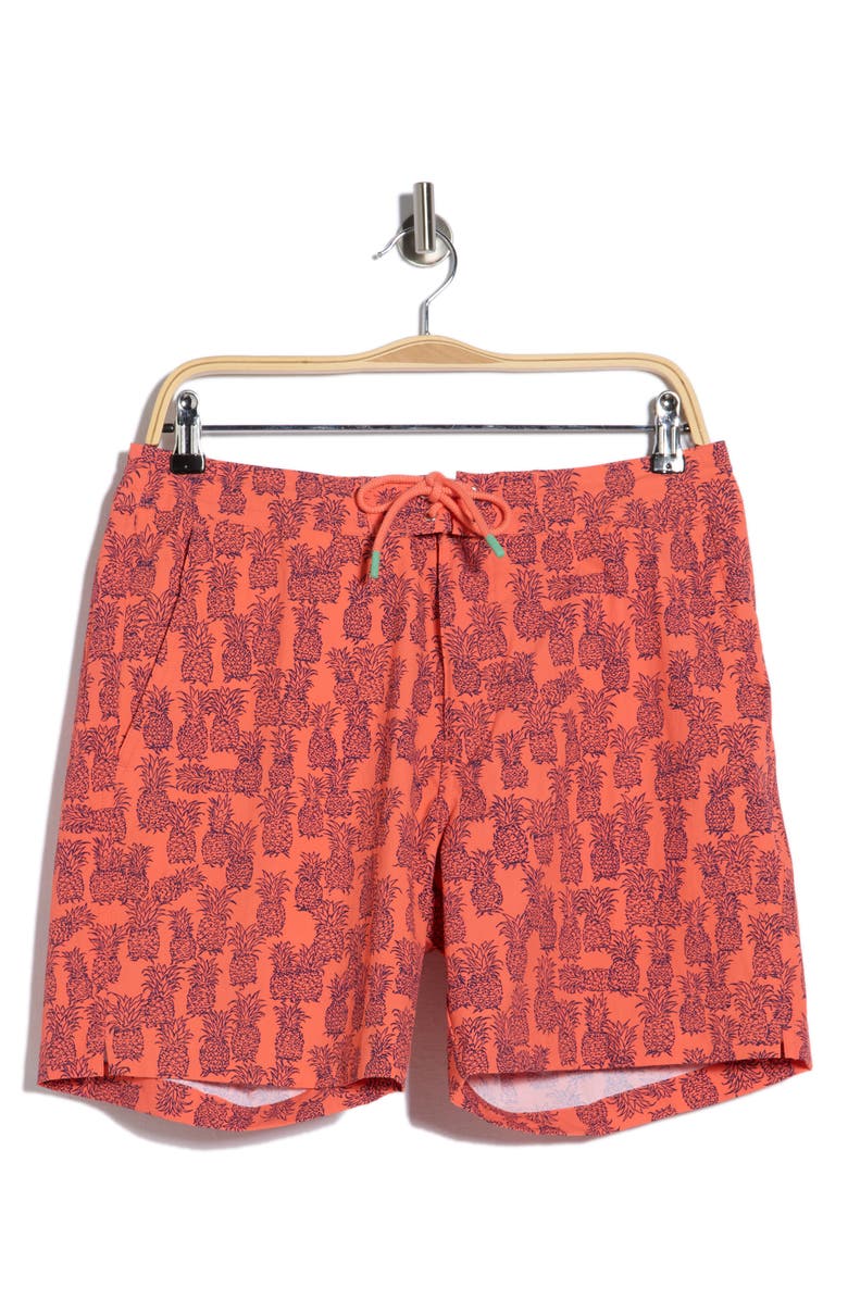 Tori Richard Anana Day Swim Trunks, Alternate, color, Papaya