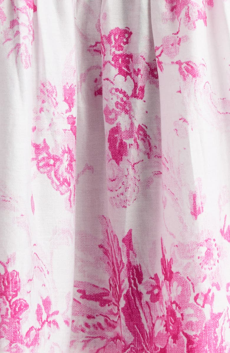 Erdem Floral Print Strappy Tiered Dress, Alternate, color, Antique Print Rose