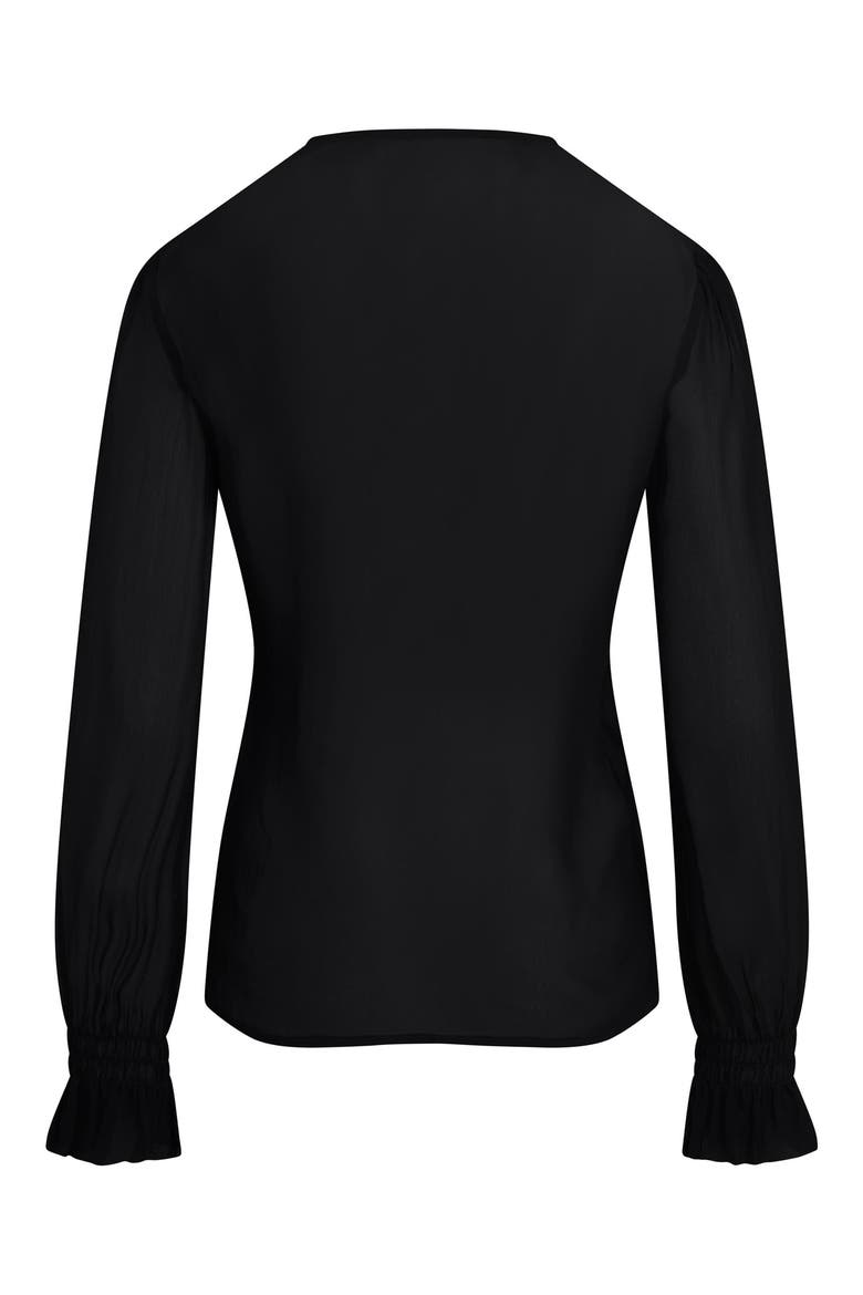 One Last Time Smocked Tie Top, Alternate, color, BLACK