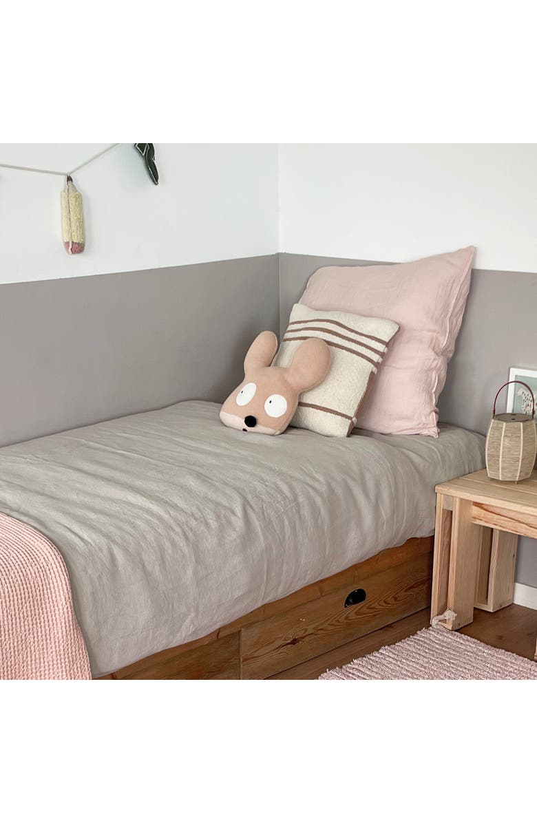 Lorena Canals Knitted Cushion Duetto, Alternate, color, Powder, Natural