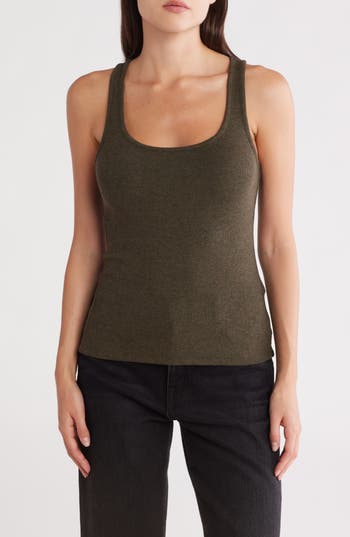FRAME FRAME RIB SCOOP NECK TANK TOP
