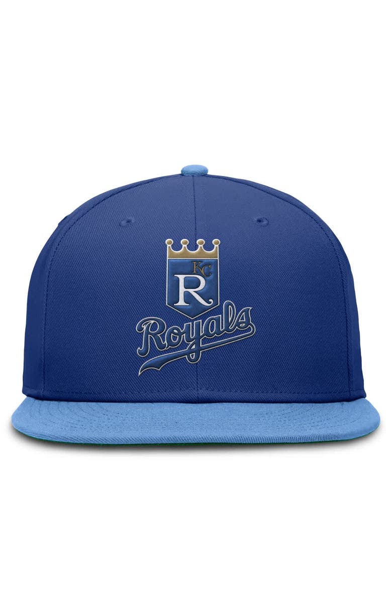 Nike Men's Nike Royal/Light Blue Kansas City Athletics Cooperstown Collection True Primetime Two-Tone Performance Fitted Hat, Alternate, color, Royal