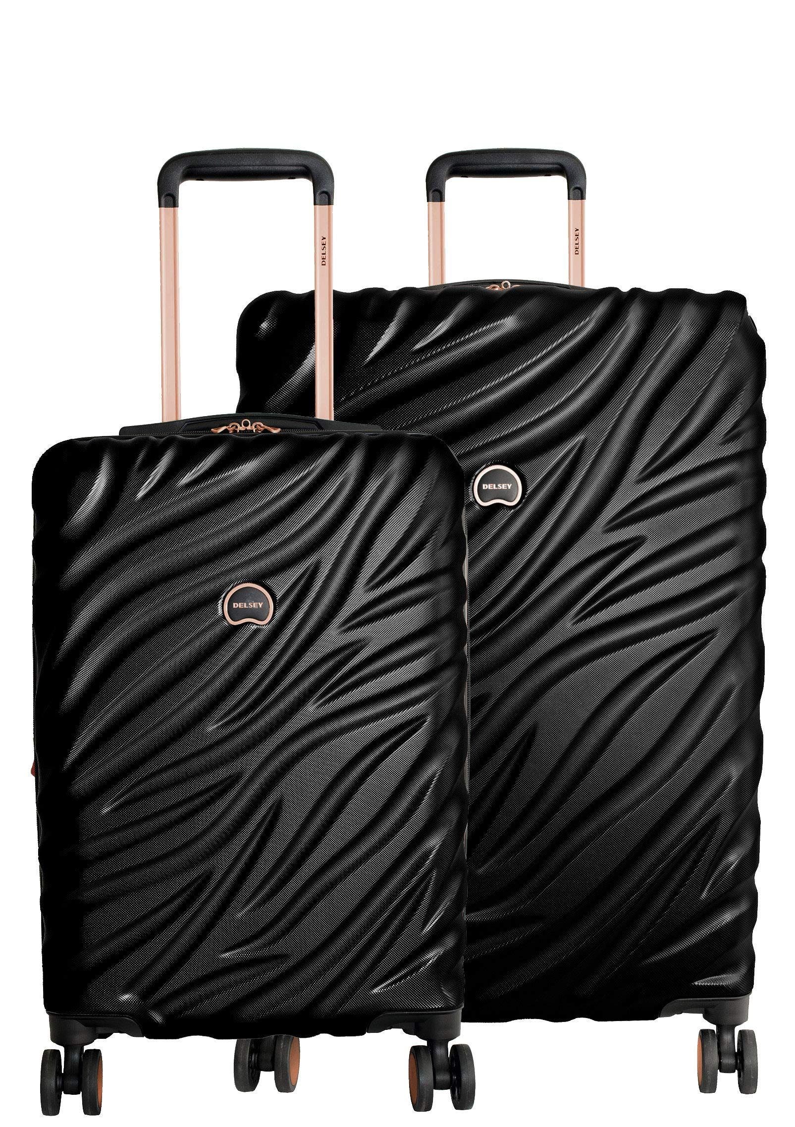Delsey Paris Alexis Hardside 2-Piece (21"/25") Expandable Spinner Luggage Set, Main, color, Black/Rose Gold