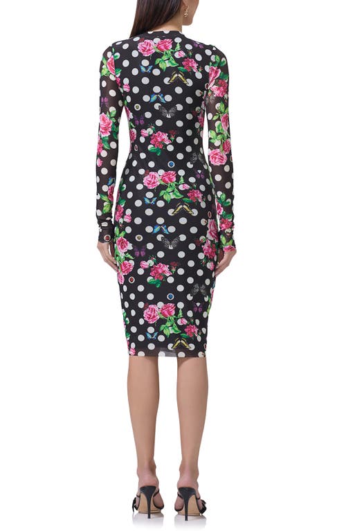 AFRM AFRM DIANE PLUNGE LONG SLEEVE MESH DRESS
