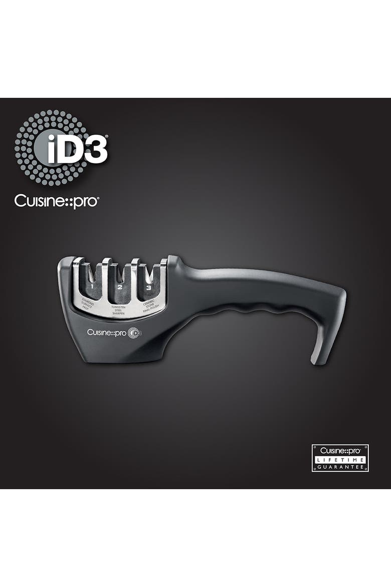 iD3® 3-Step Knife Sharpener, Alternate, color, Black
