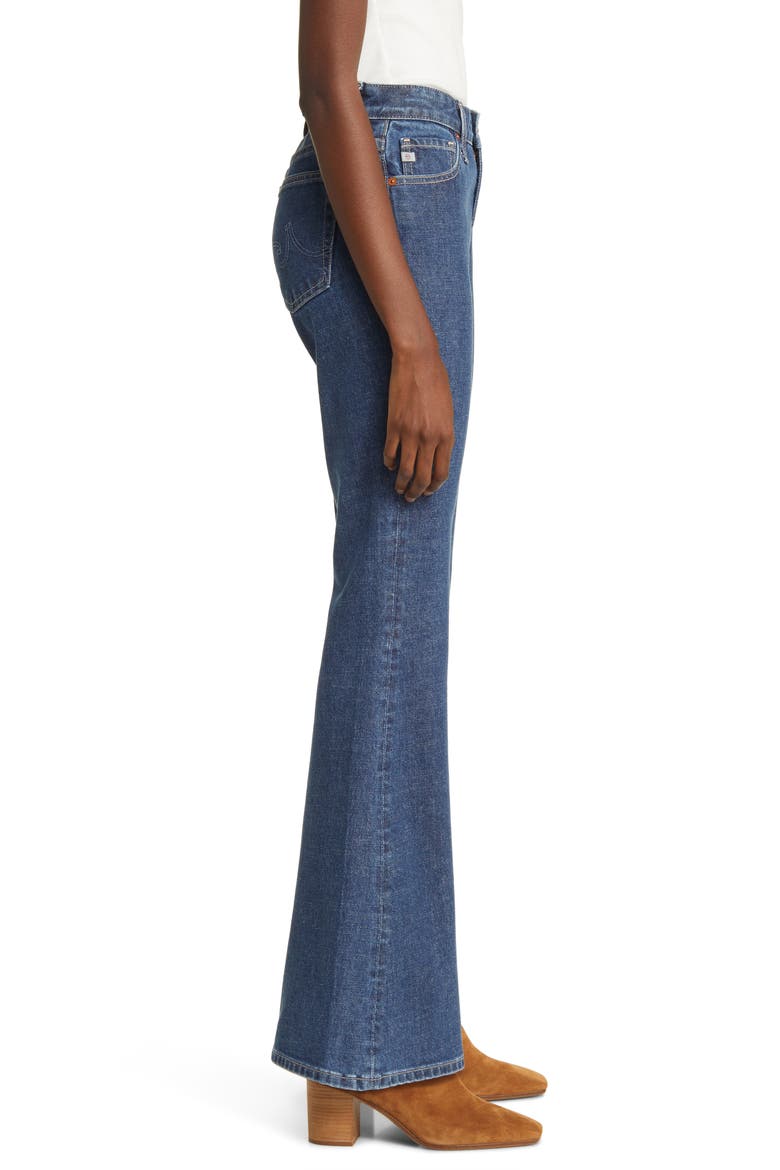 Angeline Mid Rise Flare Jeans, Alternate, color, LAKE BLUE