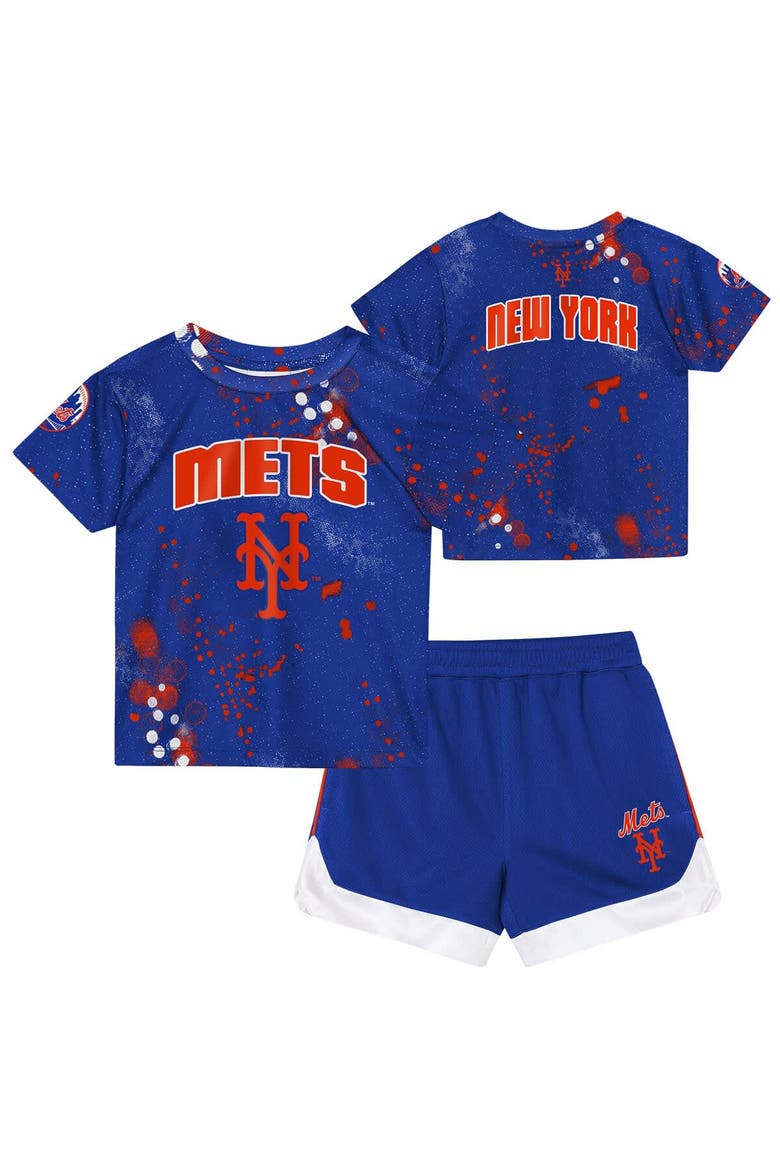 Toddler Outerstuff  Royal New York Mets Pinch Hitter T-Shirt & Shorts Set, Main, color, Royal
