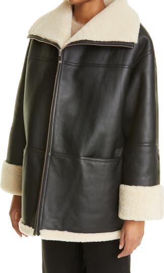 Menfi Oversize Genuine Shearling Coat