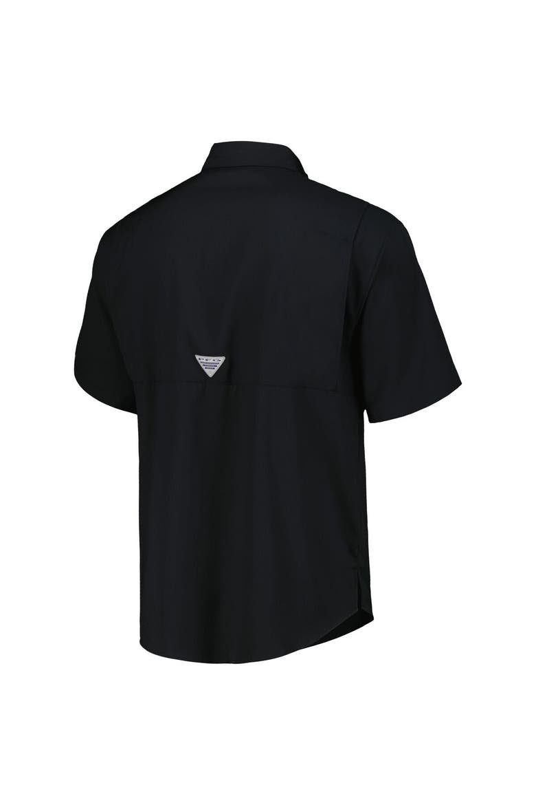 Men's Columbia Black Cincinnati Reds Tamiami Omni-Shade Button-Down Shirt, Alternate, color, Black