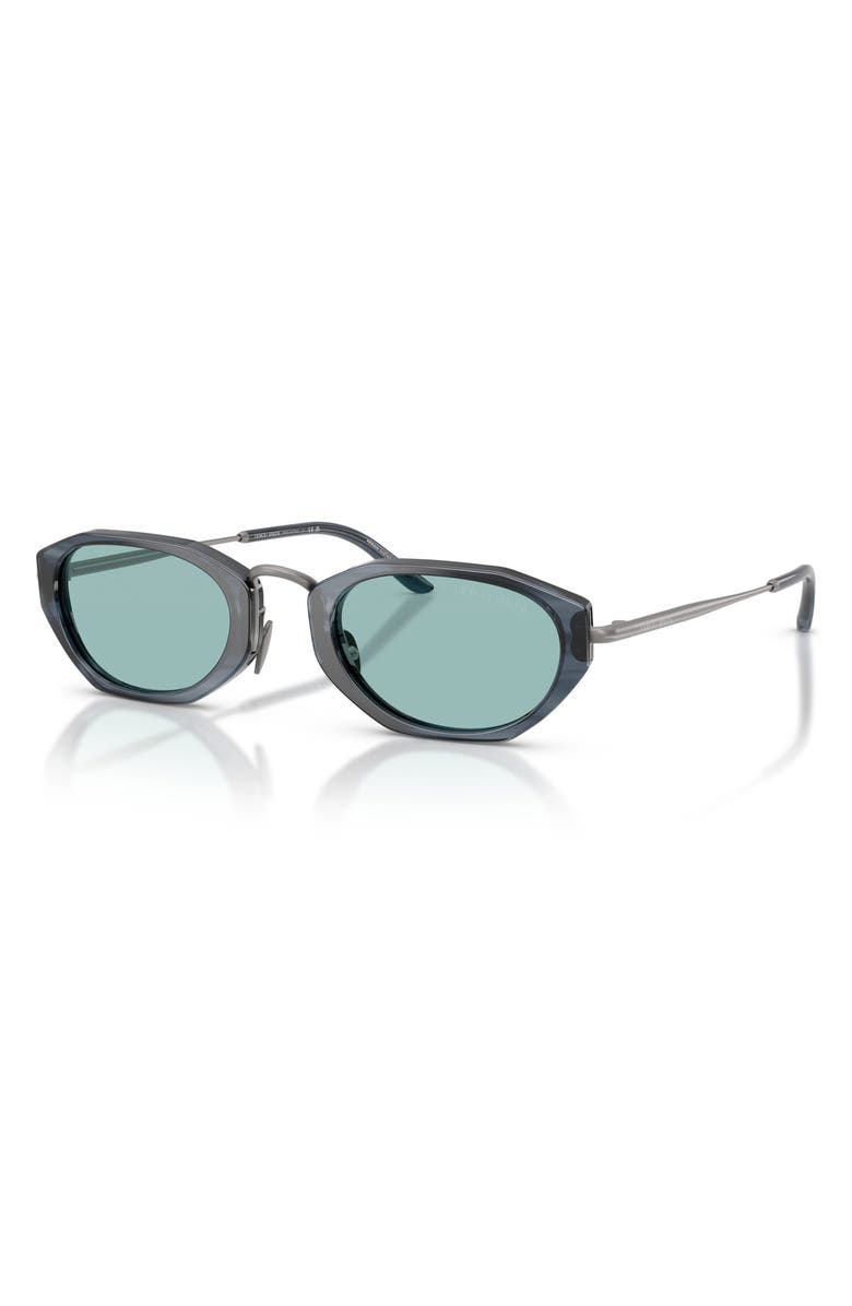 AX Armani Exchange 50mm Polarized Irregular Oval Sunglasses, Alternate, color, 