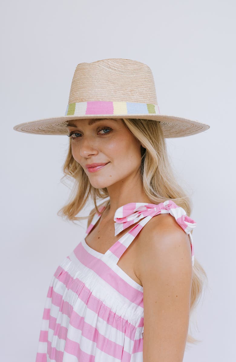 Sunshine Tienda Berta Palm Straw Hat, Alternate, color,