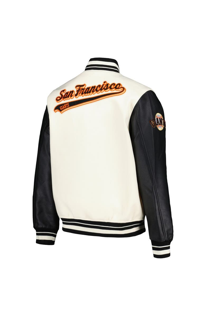 PRO STANDARD Men's Pro Standard Cream San Francisco Giants Script Tail Wool Full-Zip Varity Jacket, Alternate, color,