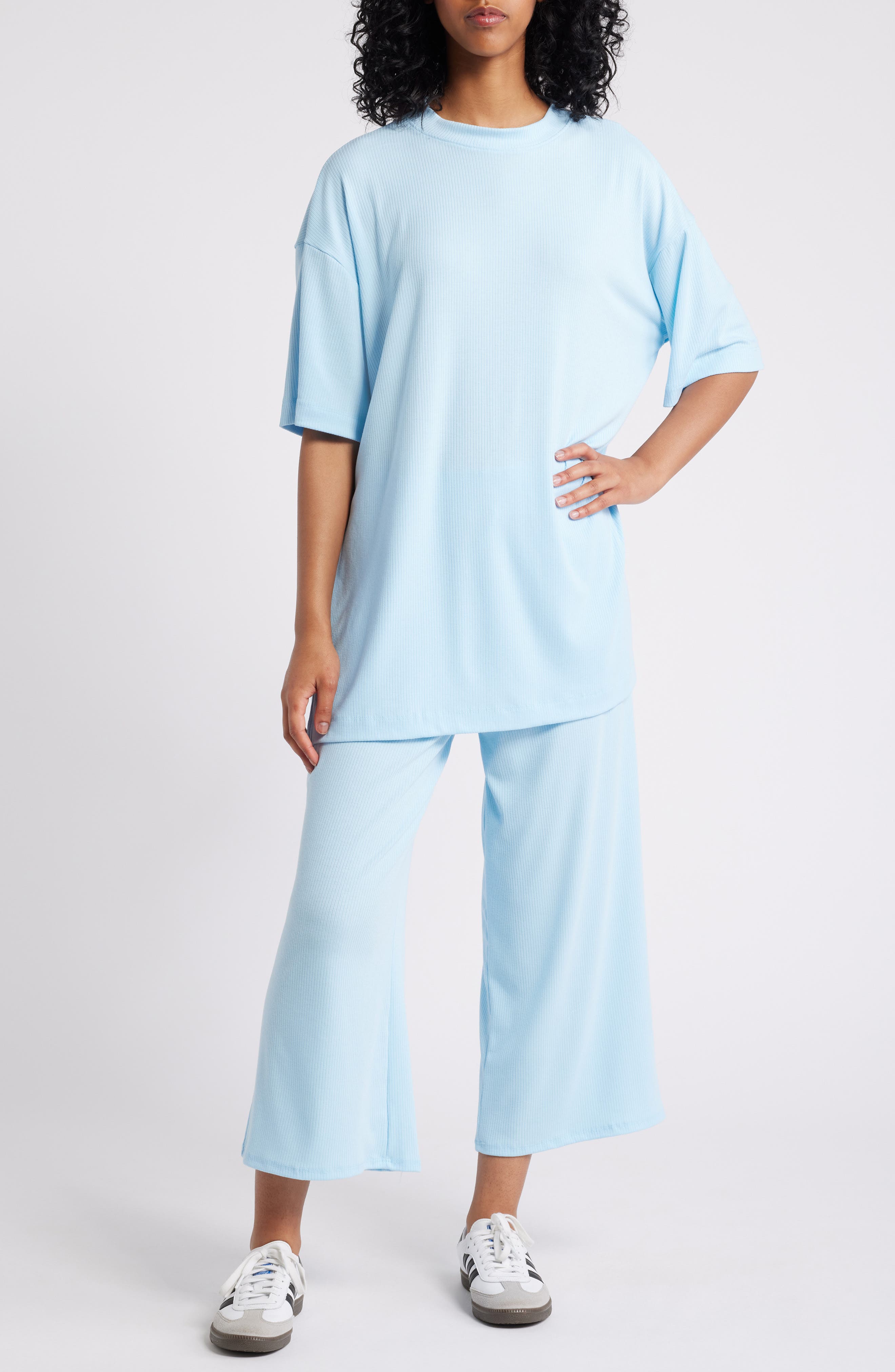 Dressed in Lala Lex Oversize Rib Top & Pants Set