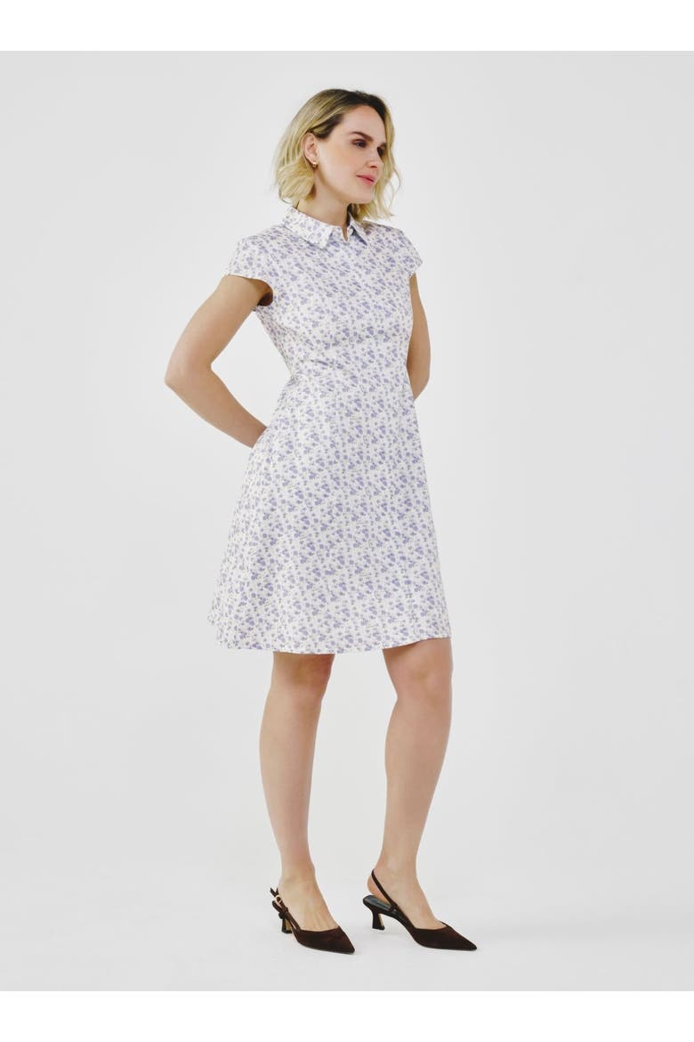 Floral Cotton-Poplin Dress, Alternate, color, Lilac Floral