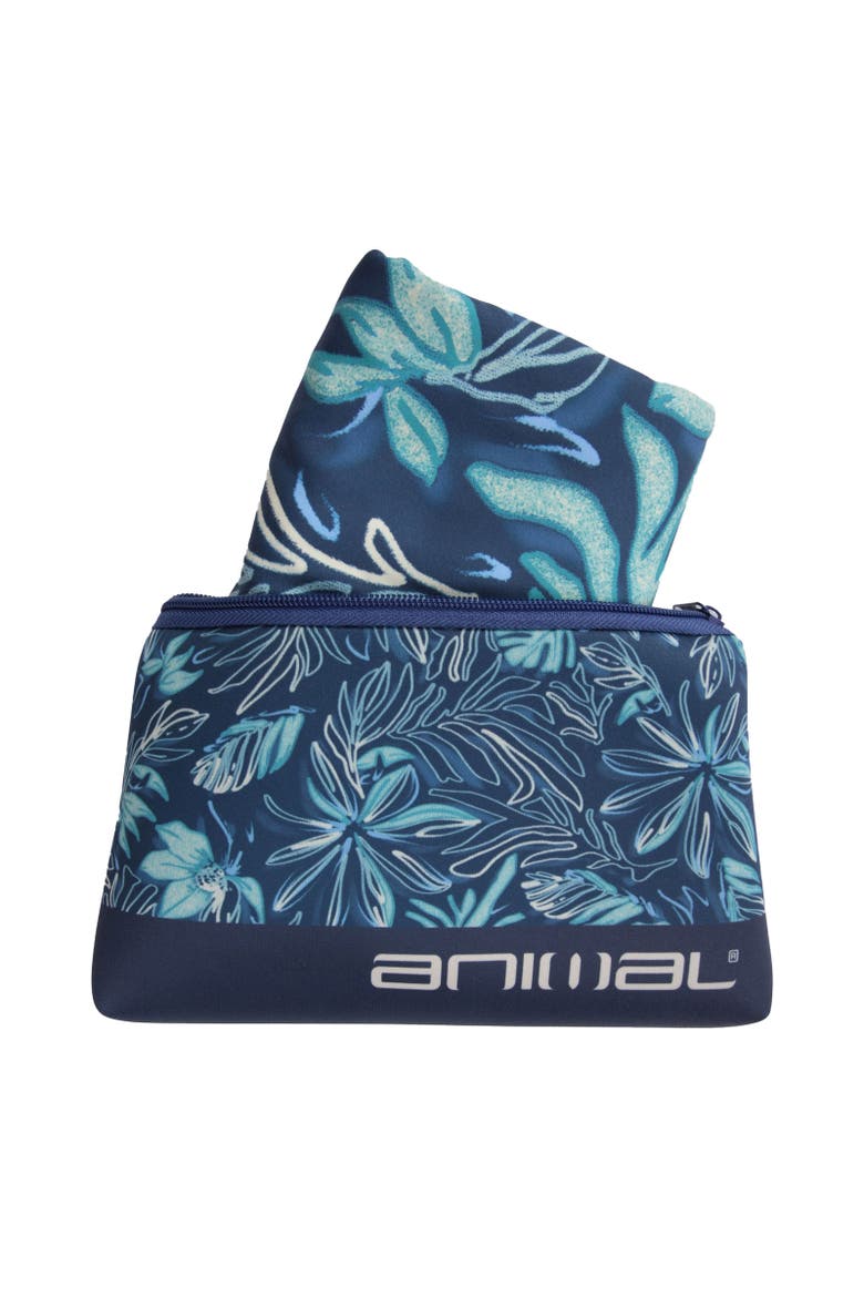 Floral Pattern Neoprene Bag, Alternate, color, Blue
