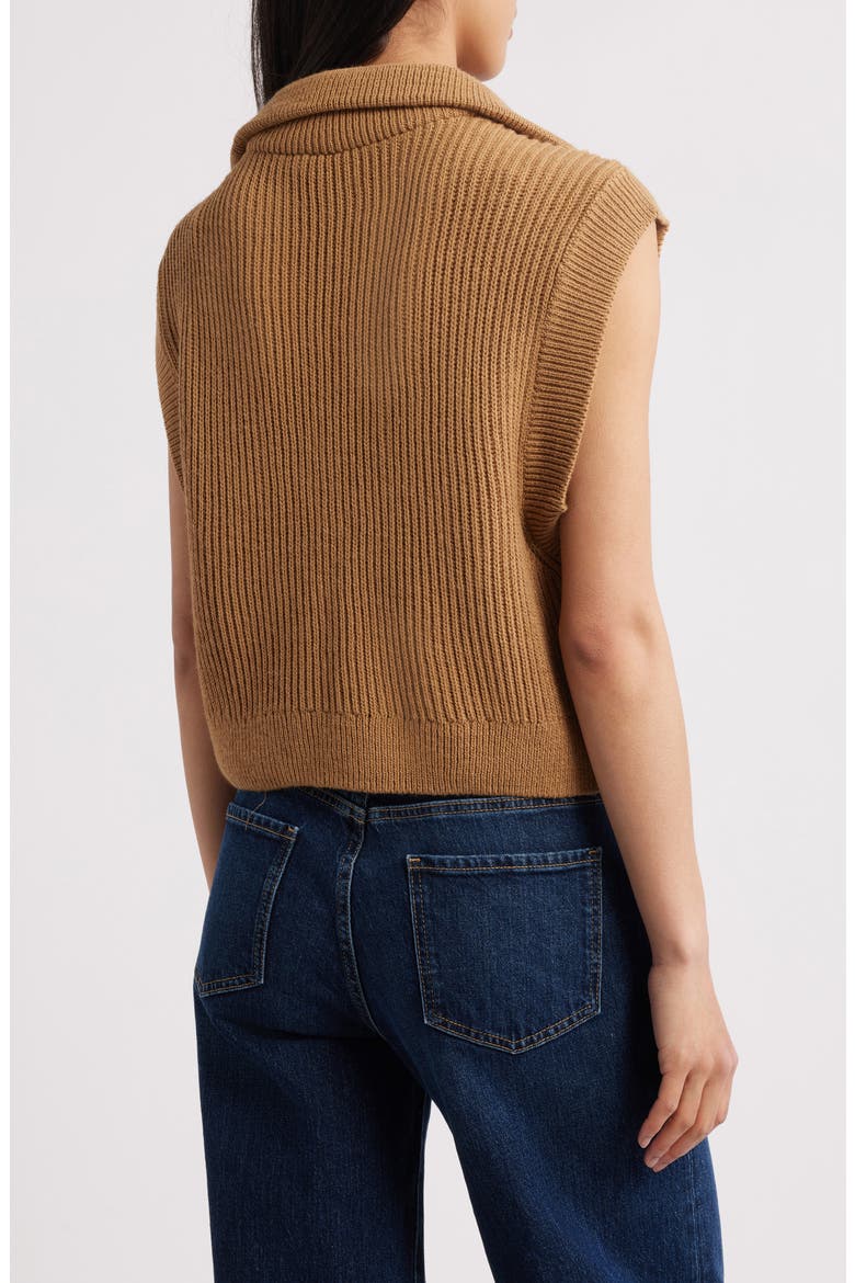 Half Zip Sweater Vest, Alternate, color, TIGERS EYE