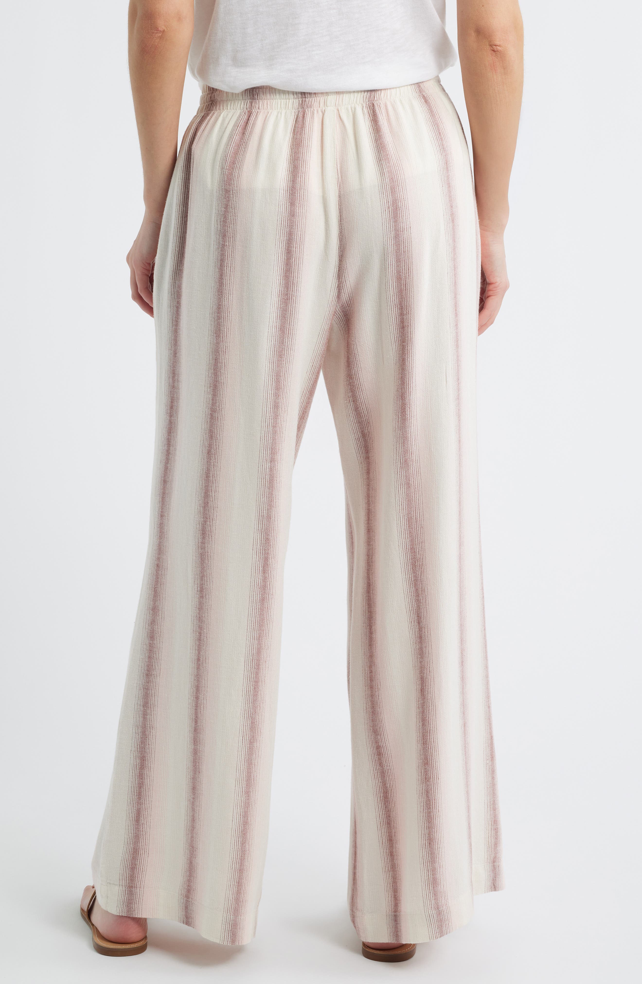 Stripe Drawstring Wide Leg Pants - image 2