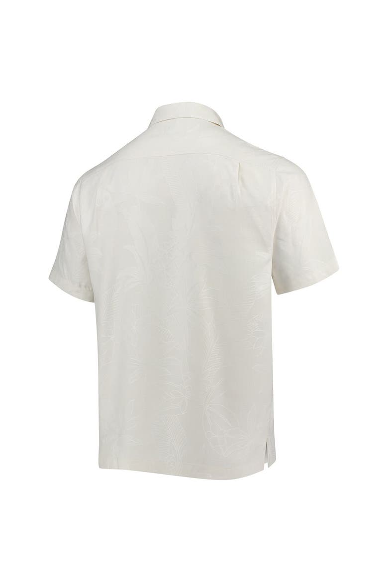 Men's Tommy Bahama White Kansas Jayhawks Al Fresco Tropics Jacquard Button-Up Shirt, Alternate, color, White
