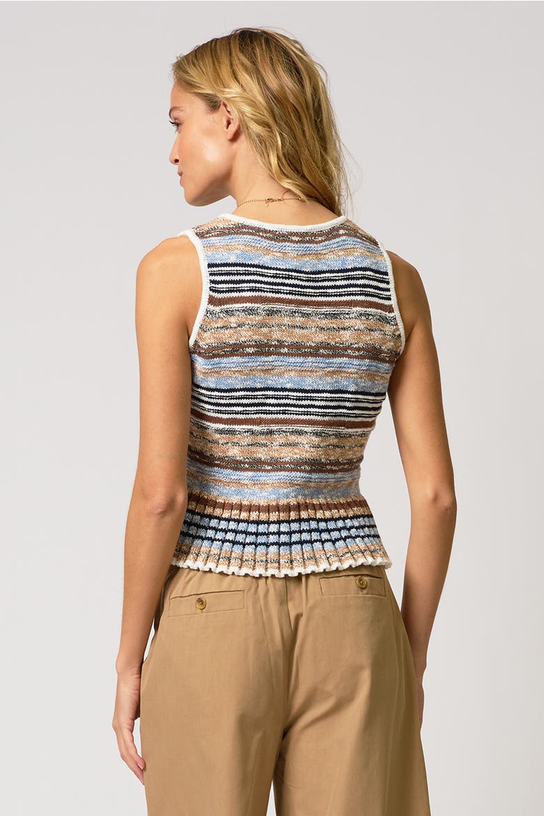 Marlon Textured Stitch Tank, Alternate, color, Brown/Blue Mulit