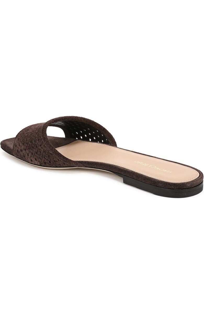 Veronica Beard Myla Perforated Slide Sandal, Alternate, color, Espresso