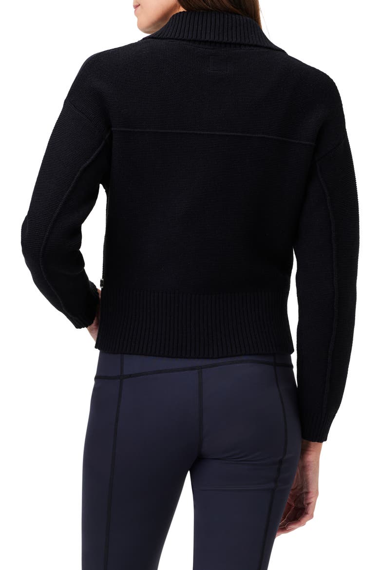 Zip-Up Sweater Jacket, Alternate, color, BLACK ONYX