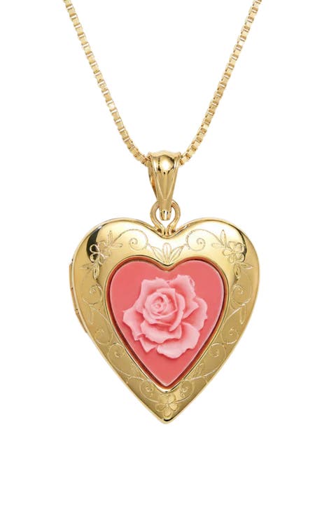 The Pink Rose Photo Locket Necklace