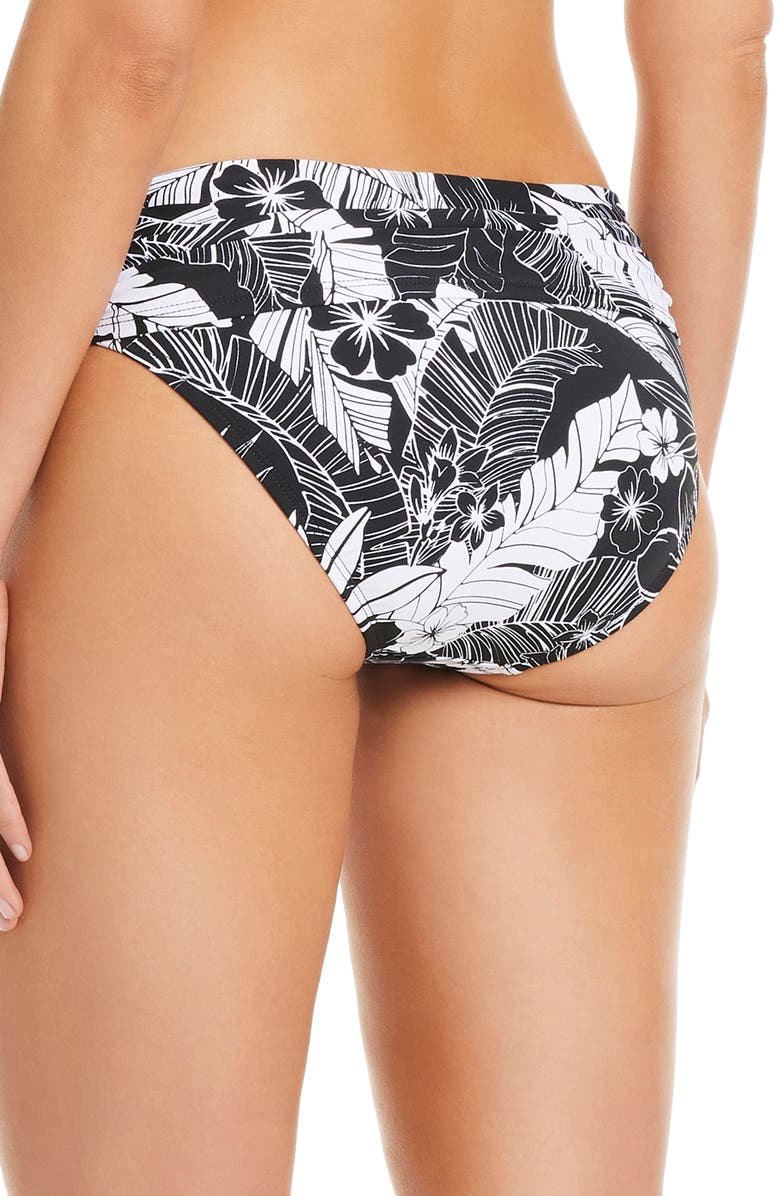 BLEU by Rod Beattie Sarong Hipster Bikini Bottoms, Alternate, color, Black