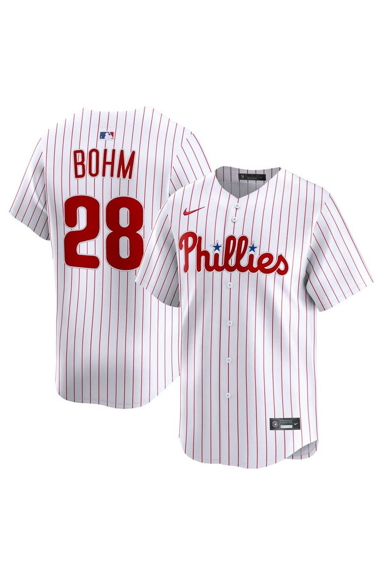 Men's Nike Alec Bohm White Philadelphia Phillies Home Limited Player Jersey, Main, color, White