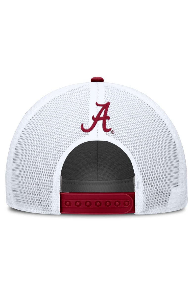 Nike Men's Nike Crimson/White Alabama Crimson Tide 2025 On-Field Rise Patch Trucker Adjustable Hat, Alternate, color, Crimson