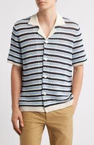 NN07 Henry 6636 Stripe Short Sleeve Organic Cotton Cardigan