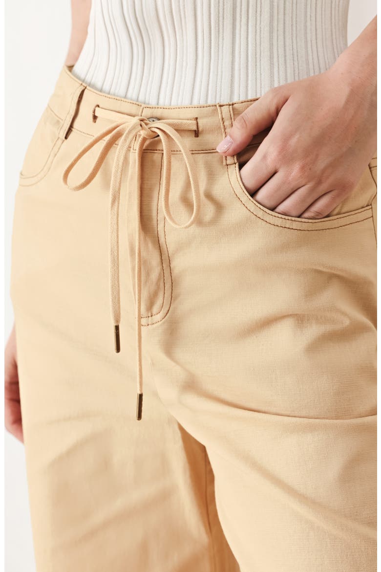 Wide Leg Stretch Cotton Pants, Alternate, color, KHAKI
