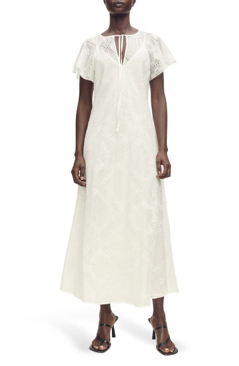 Eyelet Embroidered Maxi Dress