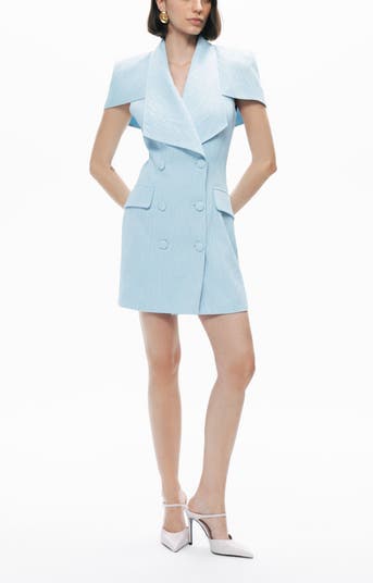 Brown Tailored Mini Dress with Structured Bolero