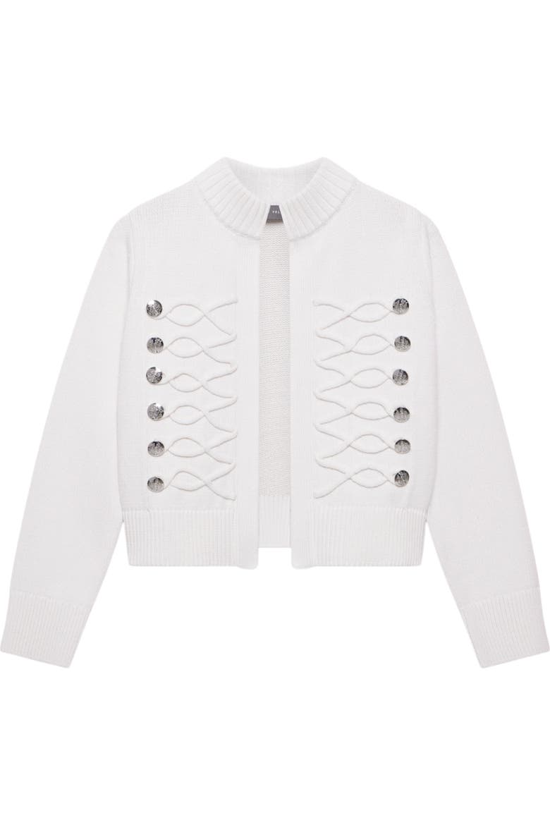 Military Knit Jacket, Alternate, color, Ivory
