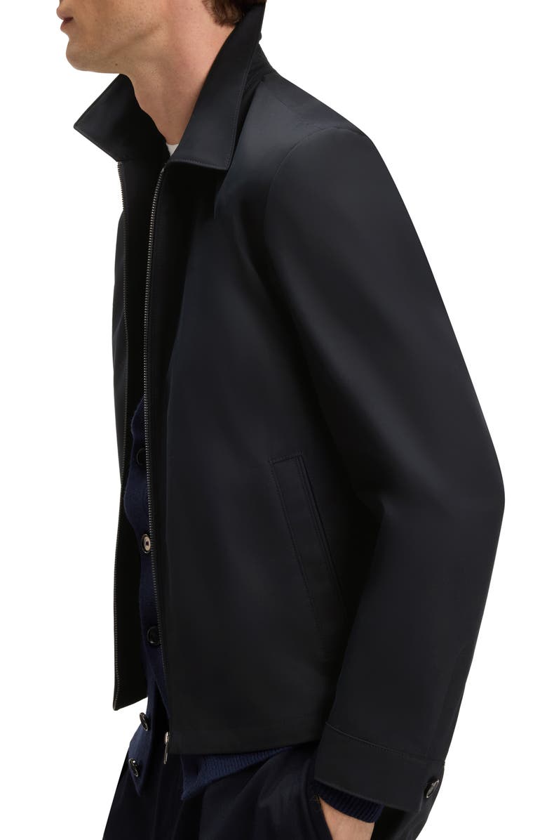 BOSS x BECKHAM Cotton Blend Zip Jacket, Alternate, color, Dark Blue