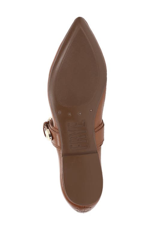 Frye Heather Leather Mary Jane Ballerina Flats In Dark Latte