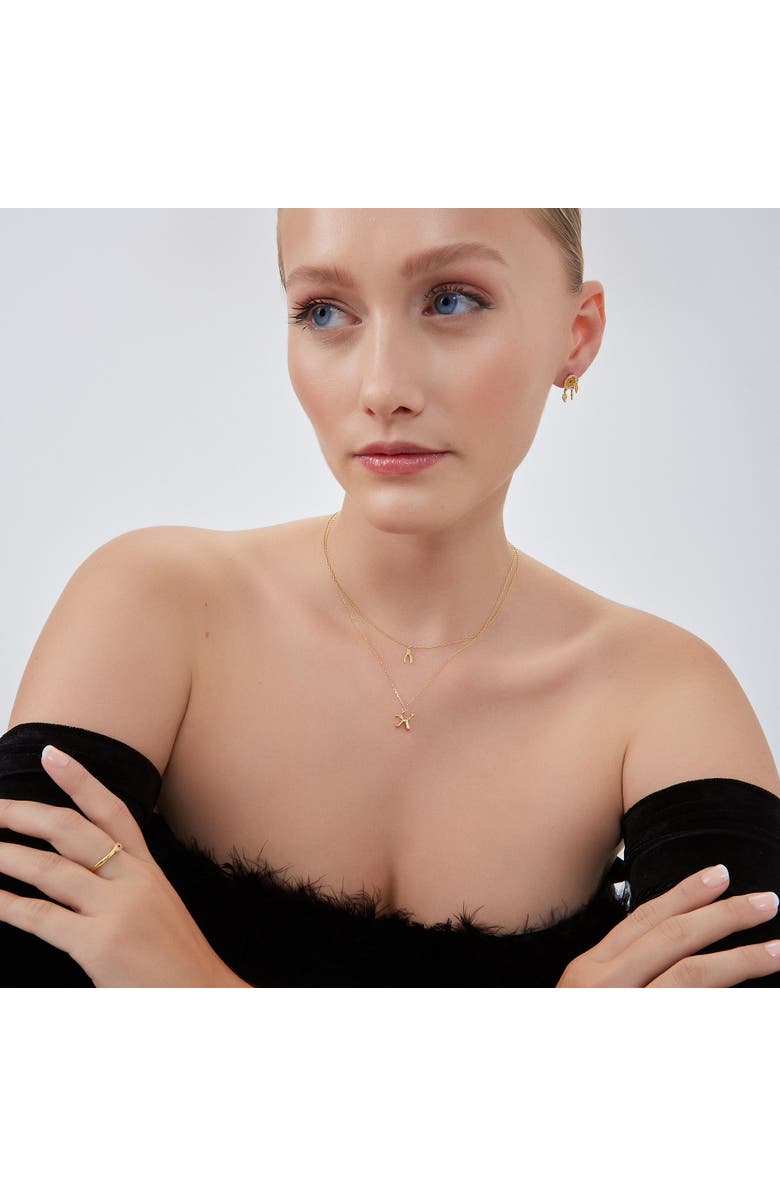 Spero London Balloon Dog Poodle Necklace In Sterling Silver, Alternate, color, Gold