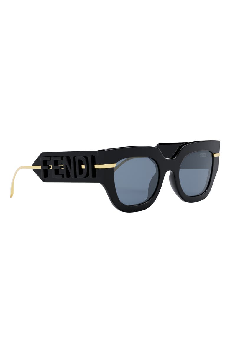 Fendi 'Fendigraphy 51mm Geometric Sunglasses, Alternate, color, 