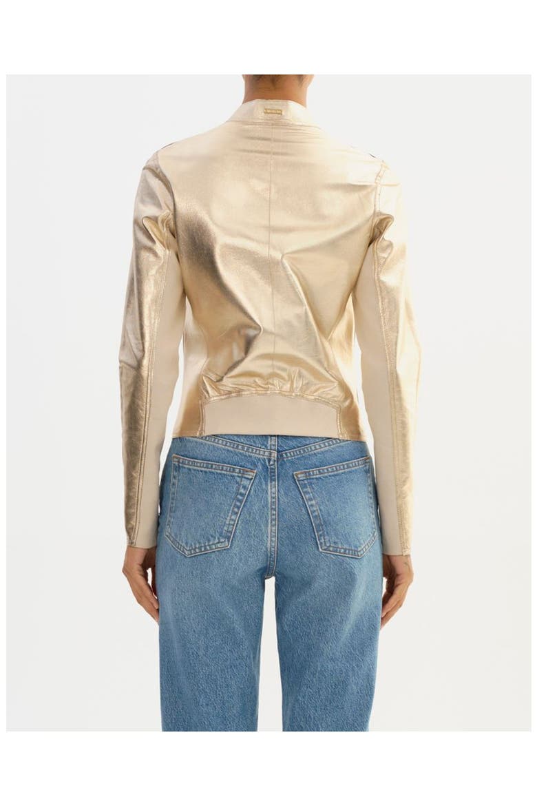 CHAPIN | Reversible Leather Bomber, Alternate, color, Bone/Gold