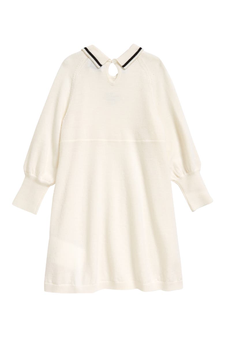 Kids' Clarisa Wool Sweater Dress, Alternate, color, IVORY