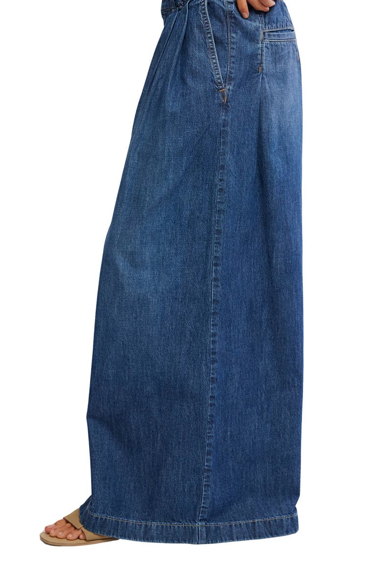 Scout Mid Waist Wide Leg Jeans, Alternate, color, DEEP INDIGO