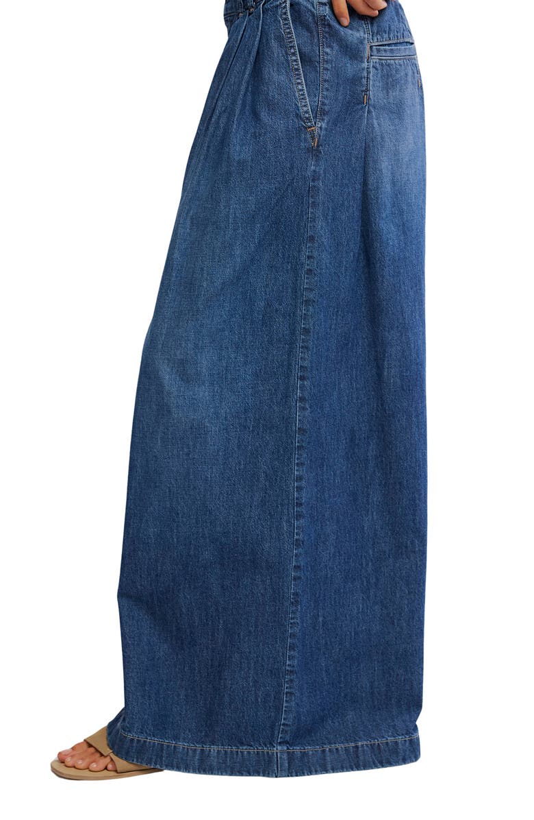 Free People Scout High Waist Wide Leg Jeans, Alternate, color, Deep Indigo