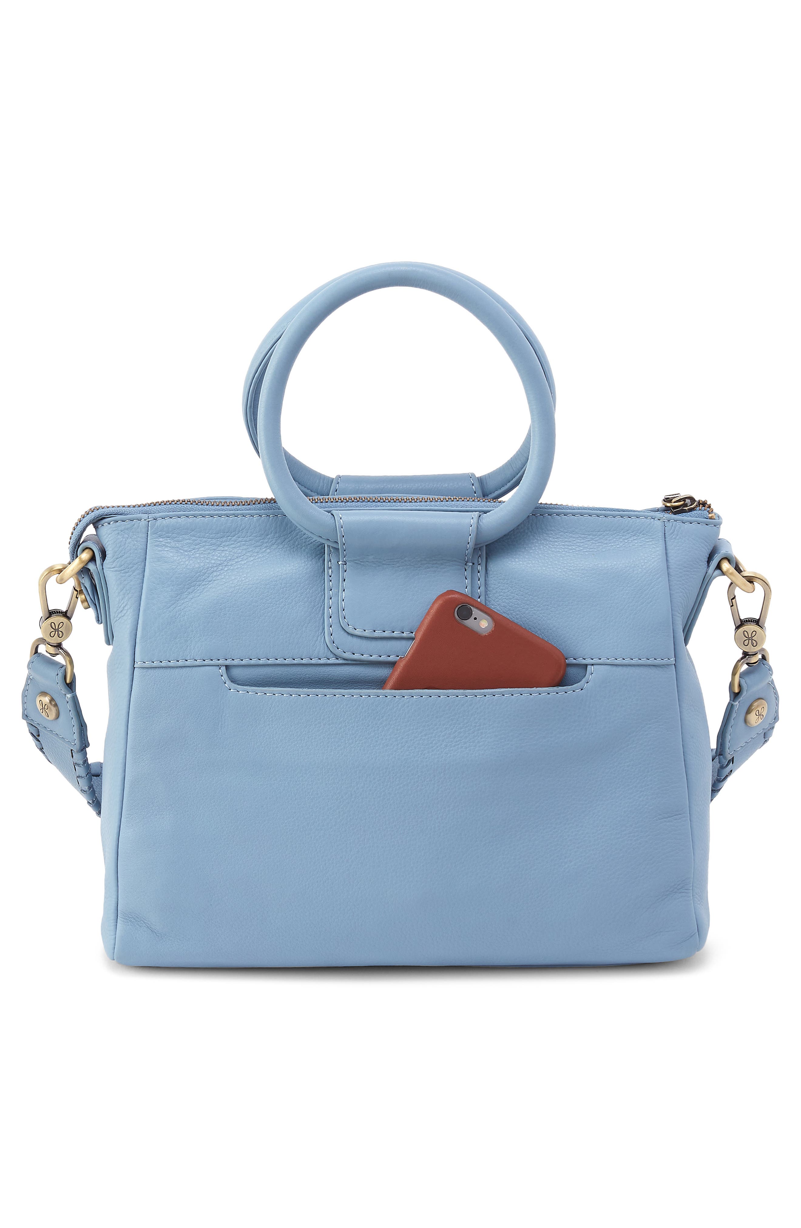 HOBO Medium Sheila Leather Satchel, Alternate, color, Bluebell