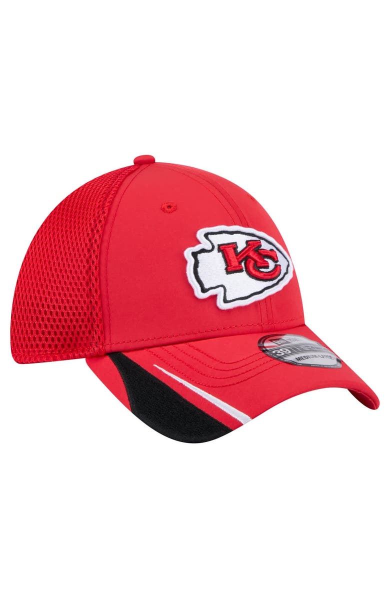 New Era Men's New Era  Red Kansas City Chiefs Game Day Linear 39THIRTY Flex Hat, Alternate, color, 