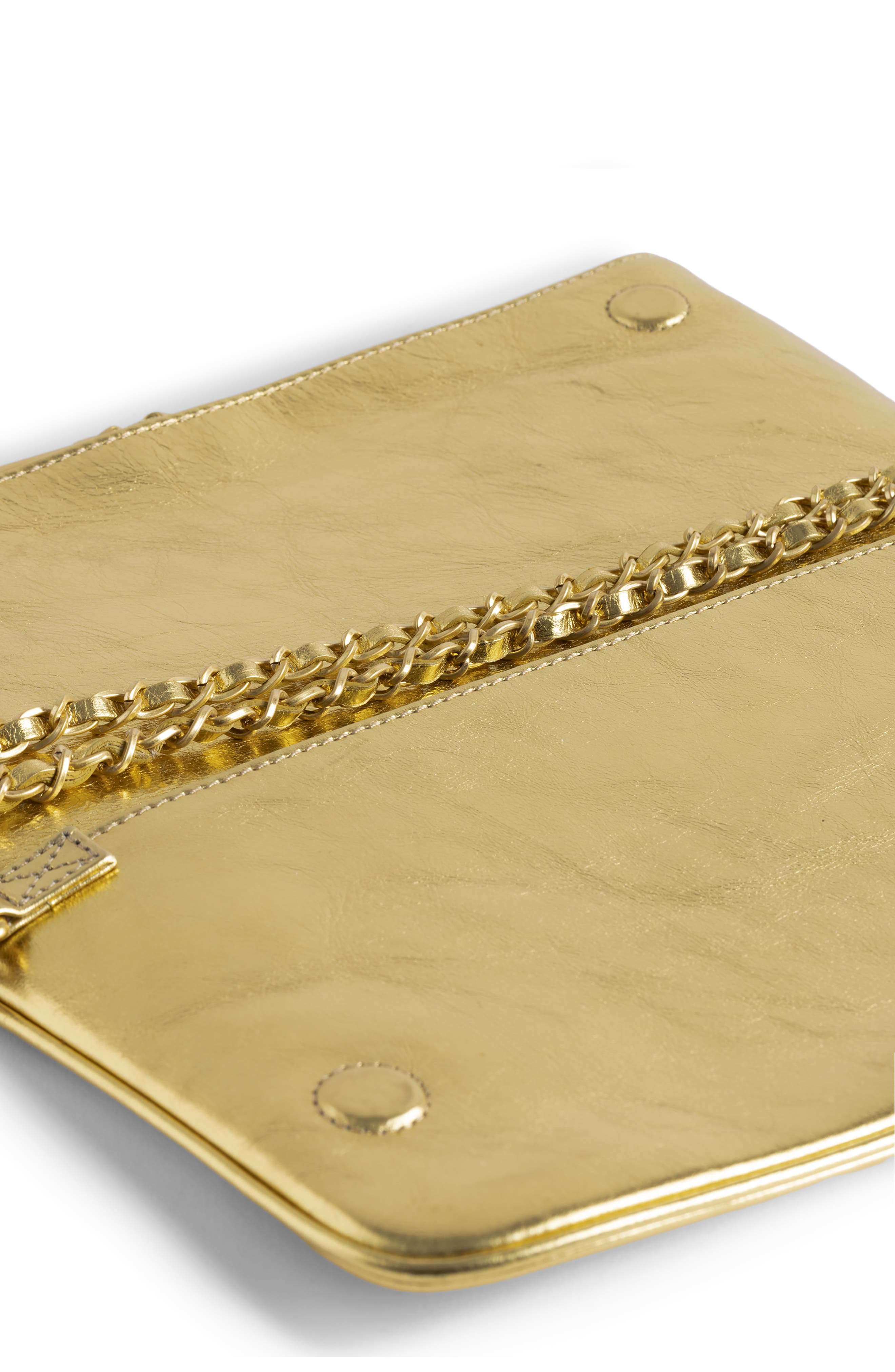 Zadig & Voltaire Rock Vintage Metallic Crossbody Bag, Alternate, color, 