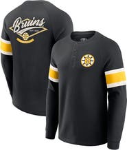 Darius Rucker Collection by Fanatics Men's Darius Rucker Collection by Fanatics Black Boston Bruins Waffle-Knit Raglan Long Sleeve Henley T-Shirt