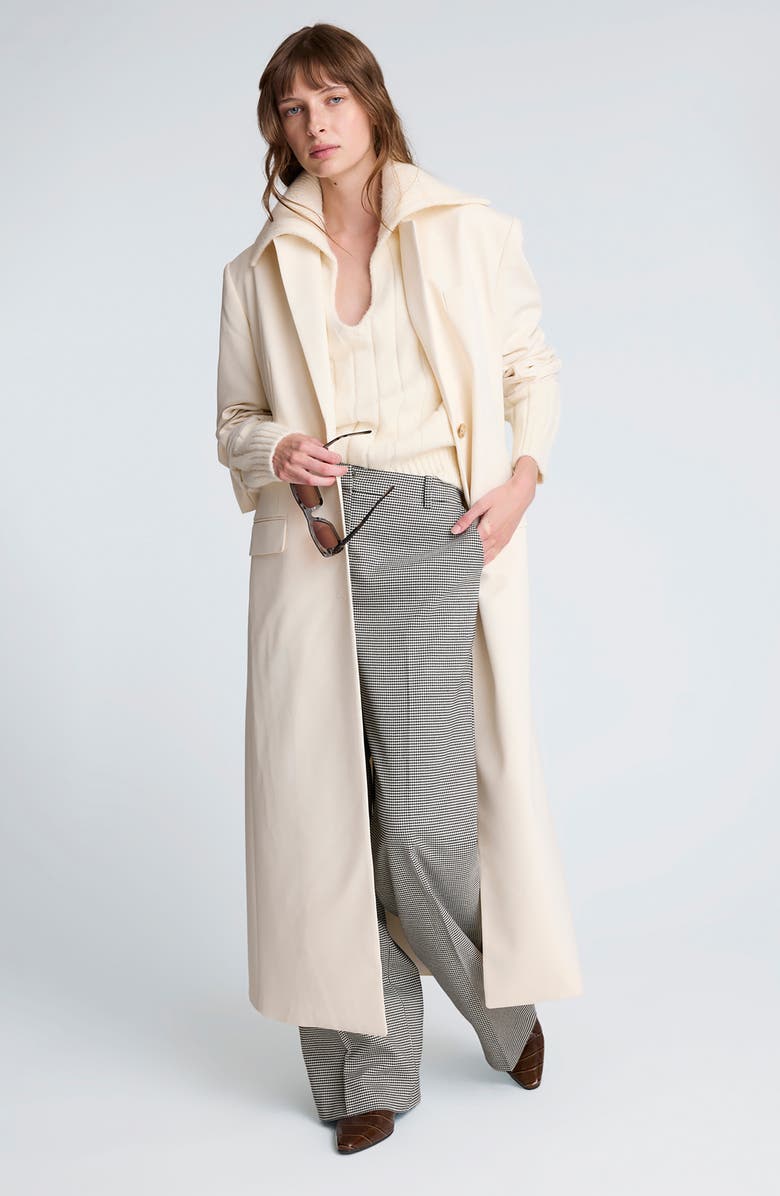 Kenneth Cole Polo Collar Wide Rib Sweter, Alternate, color, Oyster